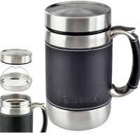Jual SHUMA 600 Leather Mug Termos Stainless - Vacuum MUG BG 600 Ml Murah