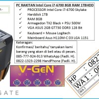 PC RAKITAN Intel Core i7-6700 8GB RAM 1TBHDD