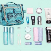 Jual TOILETRIES BAG TRAVEL ORGANIZER TAS KOSMETIK PERALATAN MANDI ARMY Murah