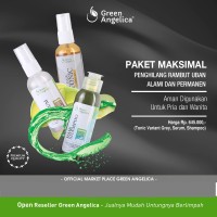 Paket HEMAT Obat Uban Permanen,Shampo Penumbuh Rambut Green Angelica