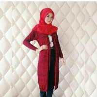 Jual Grosir Long Cardigan Rajut Spandex Basic Panjang Murah Terlaris Murah