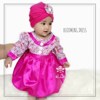 Jual gamis bayi perempuan I baju muslim anak cewek 6 bulan I turban anak Murah