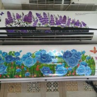 Jual Kipas angin model AC 2 PK + remote bergambar lucu dan bergaransi. Murah