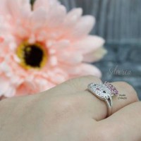 cincin hello kitty perhiasan perak lapis emas putih / s Berkualitas