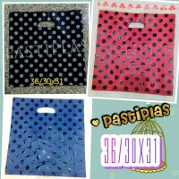 Jual plastik hd oval uk.36/30x31 motif polkadot Murah