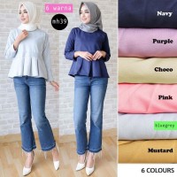 Jual blouse atasan peplum top hijab rok span kemeja kerja wanita Murah