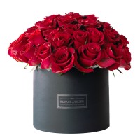 Blooming Box Flowers - Bunga Dalam Wadah Bulat - Hadiah