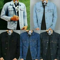 Jual Jaket Jeans Pria Biru Pudar Stylish Murah