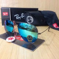 Jual Kacamata Sunglass Murah Rayban Aviator Biru Lis ABu Super Murah