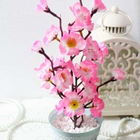 Jual BUNGA plastik artificial ARTIFISIAL palsu SAKURA shabby chic Murah