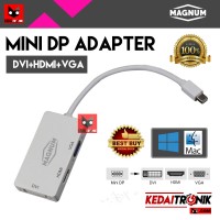 Jual MULTI CONVERTER Mini Display Port 3 in 1 THUNDERBOLT DP MAGNUM HDMI Murah