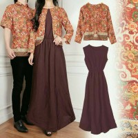 CP TIA 3IN1/BAJU BATIK COUPLE/BUSANA MUSLIM PASANGAN/DRESS BALERO