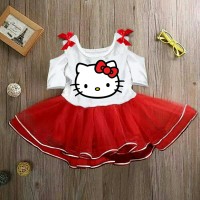 Jual Dress Anak Cantik Sabrina Kity Merah Putih Fit 2-4y (Kezia Girl Dress) Murah