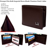 dompet pria kulit terbaru imperial horse klasik titanum coklat muda