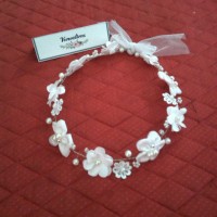 Jual flower crown white canna , headpiece Murah