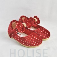 Jual 563409 Sepatu Balita Ballet Bulu Merah Murah