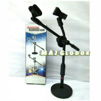 Jual Stand Mic meja 2 microphone Murah