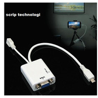 ORI micro usb to vga + audio / mhl to vga audio Berkualitas