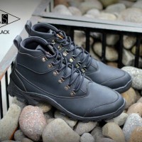 SEPATU GDNS ORIGINAL HANDMADE LOKAL INDONESIA Trip black full KULIT me