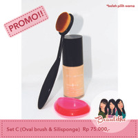 Jual Oval Brush / Make up Brush / Silisponge Murah