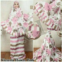 MUKENA KATUN JEPANG VICTORIA FLOWER PINK