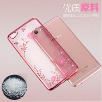 Silicon Case Oppo A57 A 57/Vivo V5 Plus + Casing Flower Bling Diamond