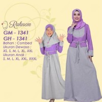 Gamis Couple Ibu Anak Rahnem 1341 Abu Ungu