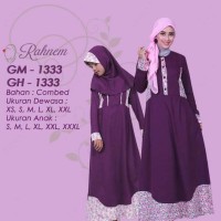Gamis Couple Ibu Anak Rahnem 1333 Ungu