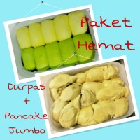 Jual PAKET HEMAT Durian Kupas Pancake Jumbo Durpas Medan Krim Tipis Manis Murah