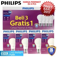 Jual Lampu LED Bulb PHILIPS 10,5W Paket 3 Free 1 - 10,5 W Watt 10 ,5 Watt Murah