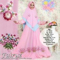 Baju Butik Gamis Pesta Fairuz Pink Syari Baju Muslim Hijaber Mewah