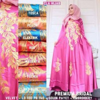 premium bridal / gamis velvet / gamis pesta / bordir gaun pesta