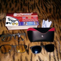 Jual New Product: Kacamata Magnet Clip On 3 in 1 Magic Vision Murah
