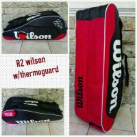 Tas Raket Badminton Tenis Wilson Thermoguard Ada Tempat Sepatu Ori