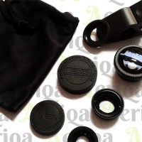 Jual Universal Lens 3in1 / Lensa Fisheye - Wide - Macro Murah