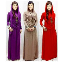 hijab baju muslim gamis abaya syar'i kerah turtle kode76012