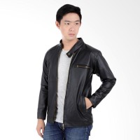Jaket Kulit Sintetis Pria Jacket Semi Jeket Anti Air Lelaki Laki2 Cowo