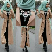 Jual setelan muslim baju 4in1 coat blazer long cardigan vest outer legging Murah