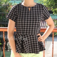 Jual BL-1706-123 Blouse Peplum Motif (Ready & limited Stock) Murah