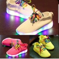 Jual SEPATU TALI RAINBOW IMPORT LED KEREN sz 31-36 Murah