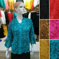 Jual Kebaya Brokat Baju Atasan Wanita Brukat Prada Lace KL1112 Murah