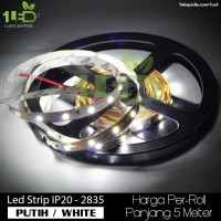 Jual Lampu LED Strip Flexible Putih White Roll 5 Meter 4,8W IP20 SMD 2835 Murah