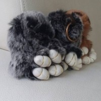 Jual gantungan tas boneka kelinci / rabbit bag charm chain/ furball/ pompom Murah