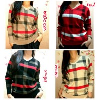Jual Blouse burberry/ baju rajut Murah