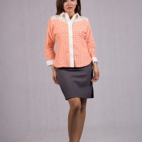 Baju Pramugari Size S-M-XL Model Blouse Batik Pramugari Lengan Panjang