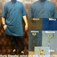 Jual kurta gamis pakistan oblong/krah shanghai sanghai polos Al-Amwa Murah