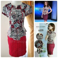Jual Dress Peplum Edisi Baru Merah Murah