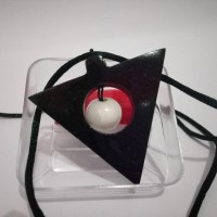 Jual Mata Kalung Giok Hitam Black Jade Segitiga Plus Ice Jade Murah