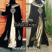 Jual Abaya gamis bordir Turki plus pashmina Murah