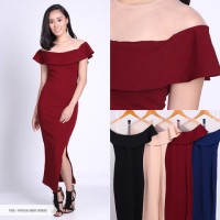 Jual Vyolia Plain Bodycon Midi Dress Murah